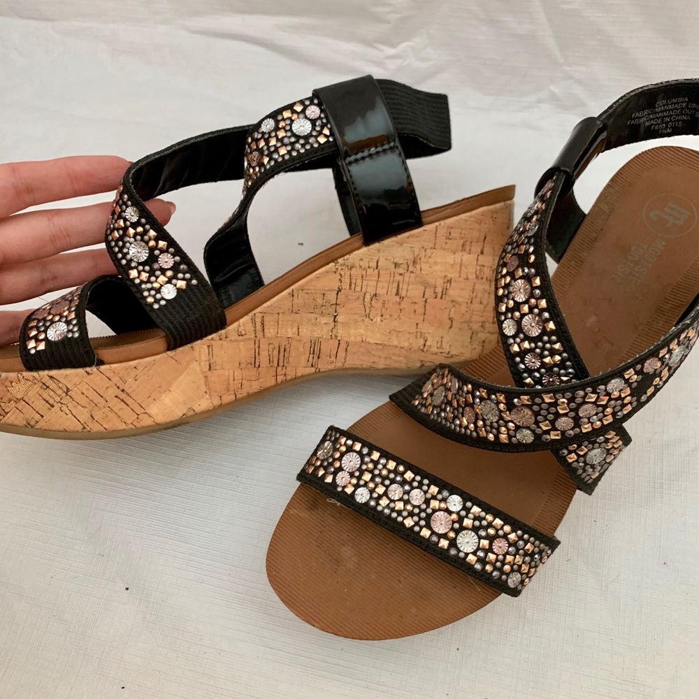 Embellished Strappy Platform Sandals